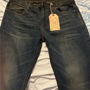 American Eagle Outfitters Blue Relaxed Jeans with Vintage Fading